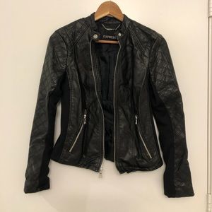 EXPRESS black faux leather biker jacket